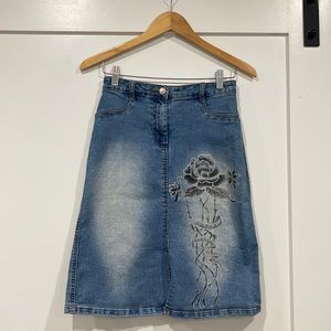 Vintage denim skirt